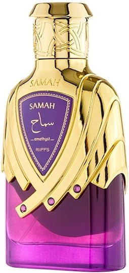 Pachet de frumusețe Crystal Aranjament floral Parfum arabesc Extrait De Parfum Samah Amethyst Riiffs Pentru femei 100 Ml Praline Raffaello 80g Mov