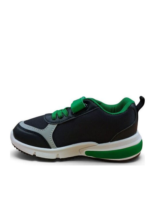 Kids Sneakers with Hook-and-Loop Closure Black