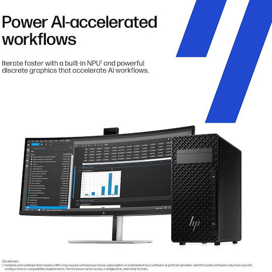 HP Z2 G1i Tower Desktop PC Ultra 9-285K 96GB DDR5 1TB SSD RTX 4000 Ada W11 Pro