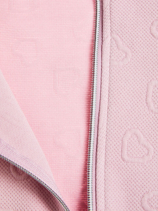 Kids Sweatshirt Cardigan Pink