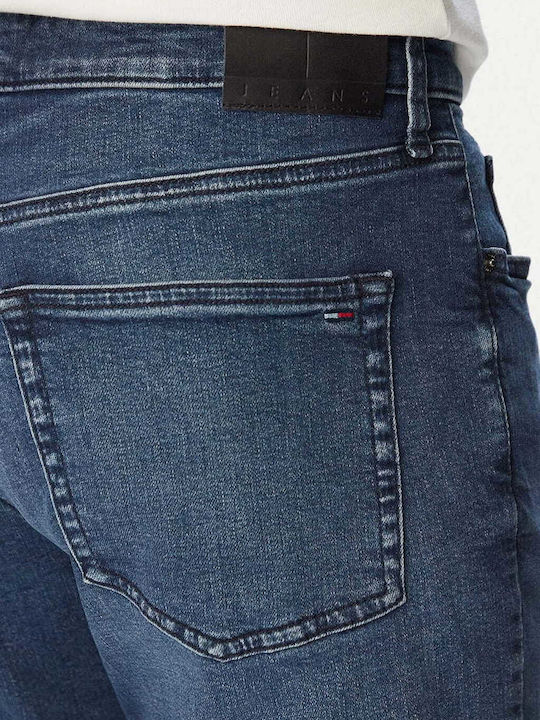 Мъжки Еластични Дънки Slim Fit в Тъмносиньо