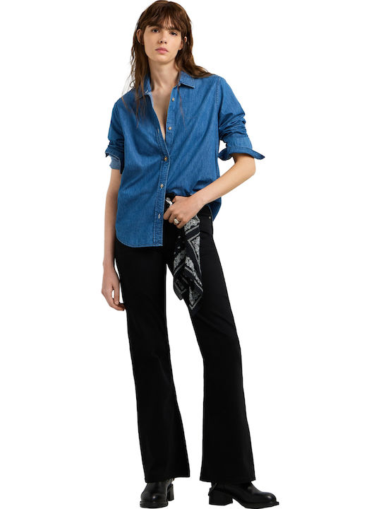 Long Sleeve Women's Denim Shirt