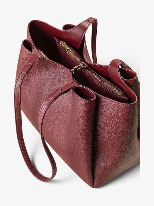 Damentasche Tote Burgundisch