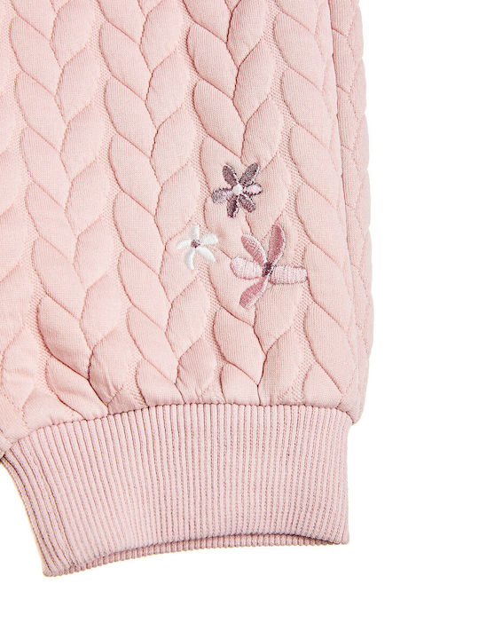 Kids Clothing Set with Pants 2 Pieces Pink Embroidery