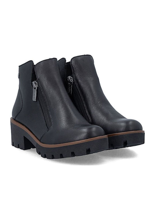 Leather Women's Ankle Boots Black