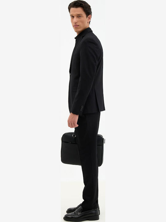 Jachetă De Costum Pentru Bărbați Cu Fit Slim Negru