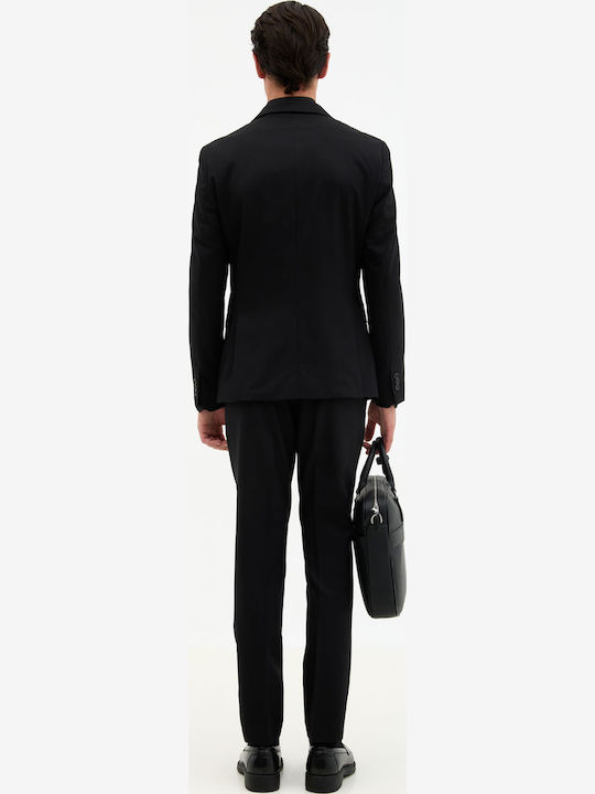 Jachetă De Costum Pentru Bărbați Cu Fit Slim Negru