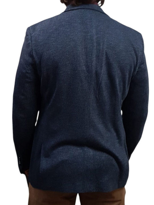 Men’s Suit Jacket with Regular Fit Indigo