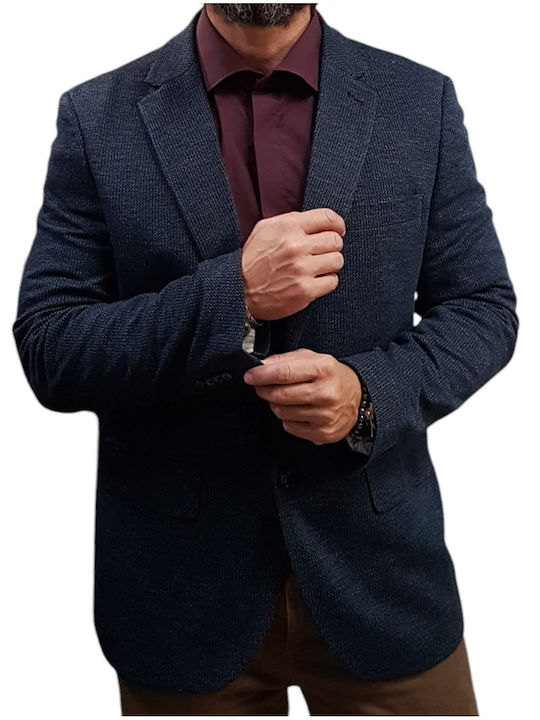 Men’s Suit Jacket with Regular Fit Indigo