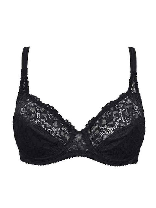 Balconette Black Bra without Padding with Underwire
