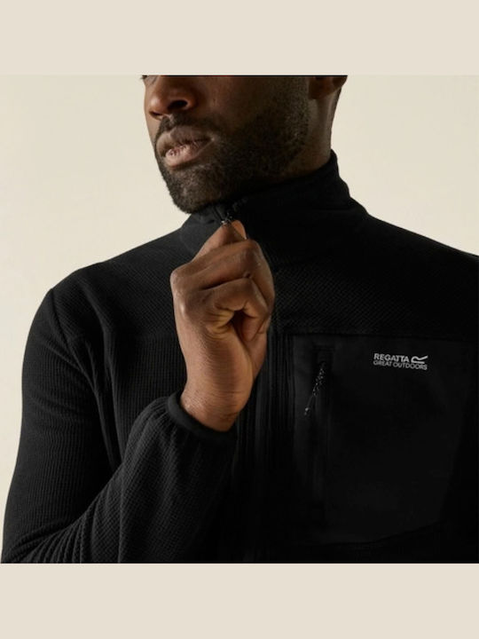 Cardigan bărbătesc Fleece Negru