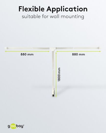 Goobay FM Antenna with Coaxial Connection
