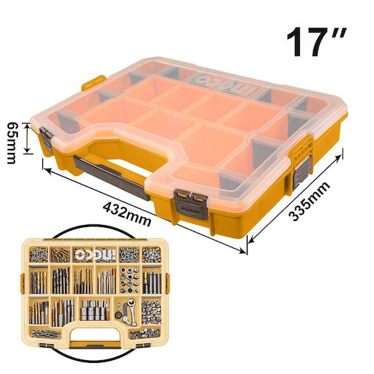 Пластична кутия за инструменти 17" 8l Ingco Pbx1711