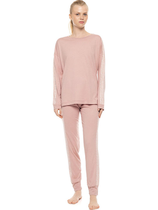 Pink Label Summer Women's Pyjamas Trousers Pink