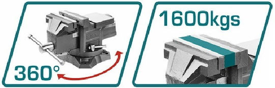 Total Drehbare Schraubstock mit Maximale Öffnung 127mm