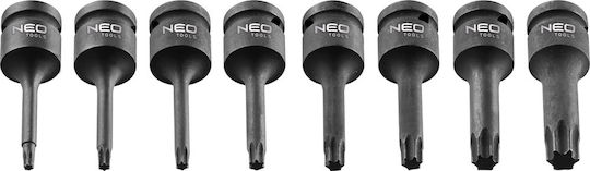 Neo Tools Neo Tools Torx Bit Steckschlüssel mit Antriebsgröße 1/2'' Set 9 Stück