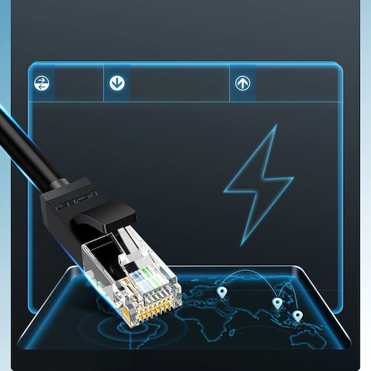 Ugreen U/UTP Cat.6 Cablu de rețea Ethernet 1.5m Negru 1buc