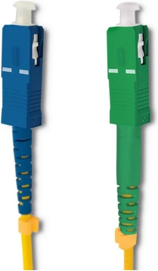 Qoltec Qoltec Optical Fiber Cable SC/APC-SC/UPC 5m Yellow