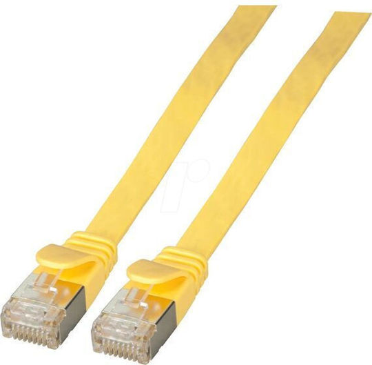 EFB Flat U/FTP (STP) Cat.6a (Gigabit) Network Cable Ethernet 3m Yellow