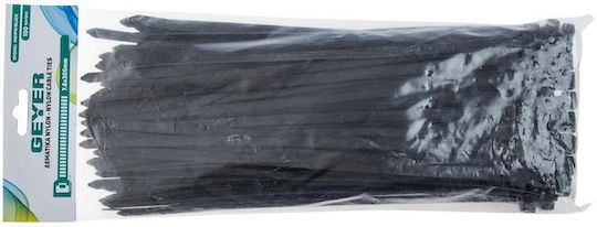 Geyer Legături Cablu Din Plastic 300mmx7.6mm În Culoare Neagră 100 Buc G7.6CT300B