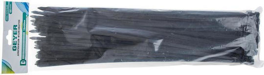 Geyer Legături Cablu Din Plastic 450mmx7.6mm În Culoare Neagră 100 Buc G7.6CT450B