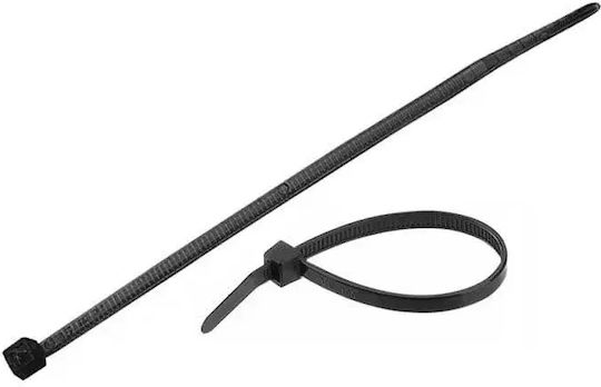 KAL Electronics Plastic Cable Ties 100mm x 3mm in Black Color (100 pcs) SZS-3X100/BLACK