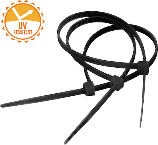 Proline Proline Kunststoff Kabelbinder 200mmx4.8mm in Schwarz Farbe (100 Stück) 59121
