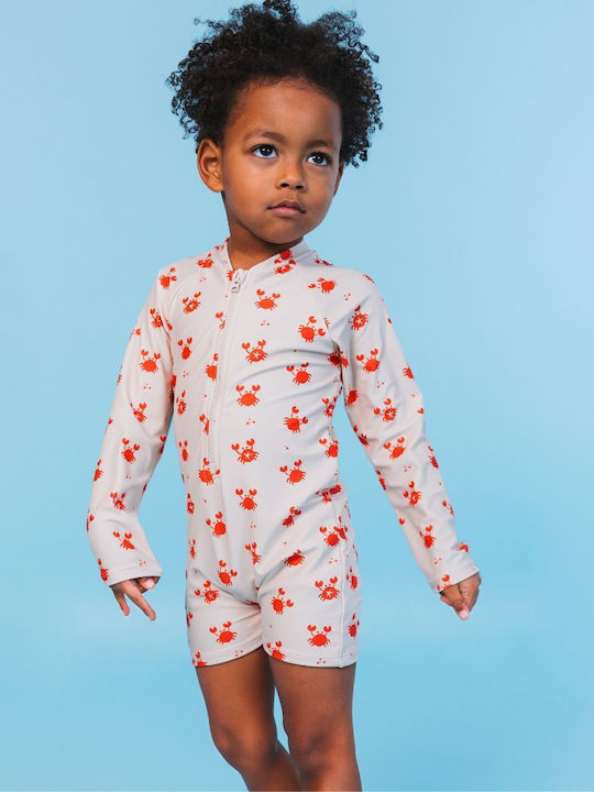 Swim Essentials Kids One-Piece Swimsuit With Long Sleeve Oh Crab
