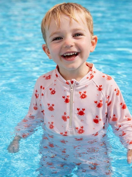 Swim Essentials Kids One-Piece Swimsuit With Long Sleeve Oh Crab