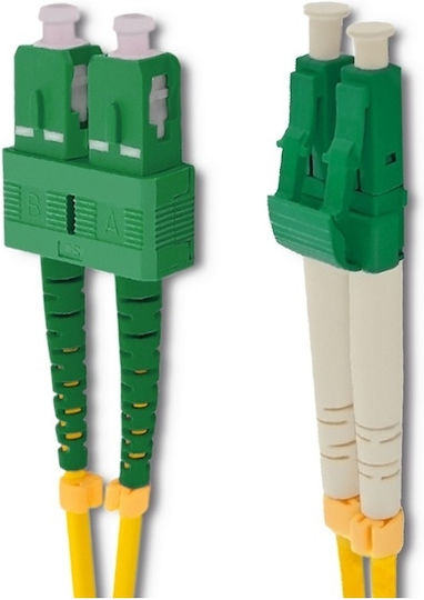 Qoltec Qoltec Optical Fiber Cable SC/APC-LC/APC 3m Yellow