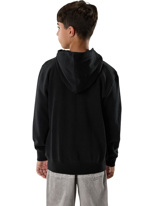 Fleece Kids Sweatshirt With Black Hood
