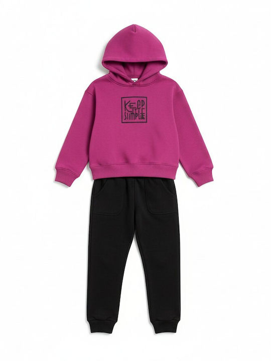 Kids Sweatpants Set Magenta