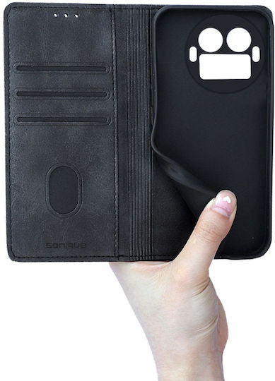 Vintage Magnet Wallet Phone Case Sonique Realme GT 8 Pro 5G Black