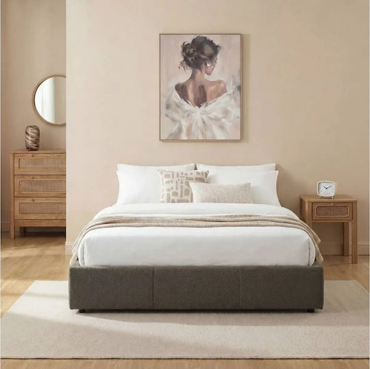 Luna Bett mit Stauraum für die Matratze 160x200cm Khaki Luna Bett mit Stauraum für die Matratze 160x200cm Khaki