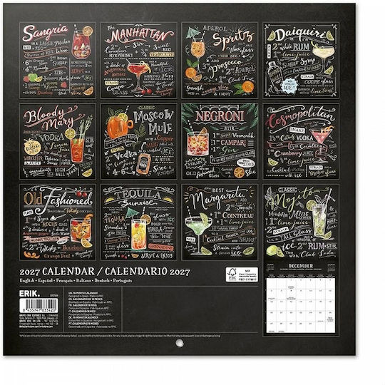 Grupo Erik Monthly Wall Calendar 2027 30x30cm