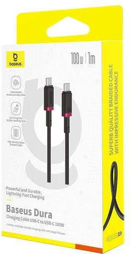 Baseus Geflochtenes USB-C Kabel männlich - USB-C 100W Rotes 2m P10377803U01-03