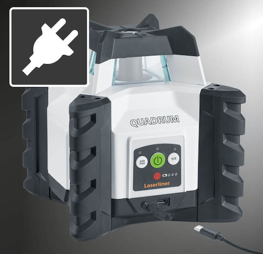 Laserliner Quadrum Compact G 210S Self-Leveling Rotary Laser Level Green Beam 7.4V