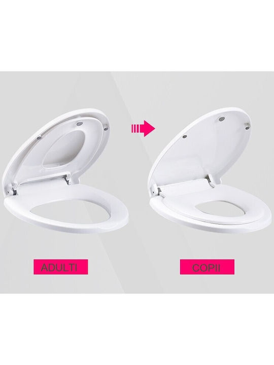 Capac de toaletă pentru copii din plastic alb