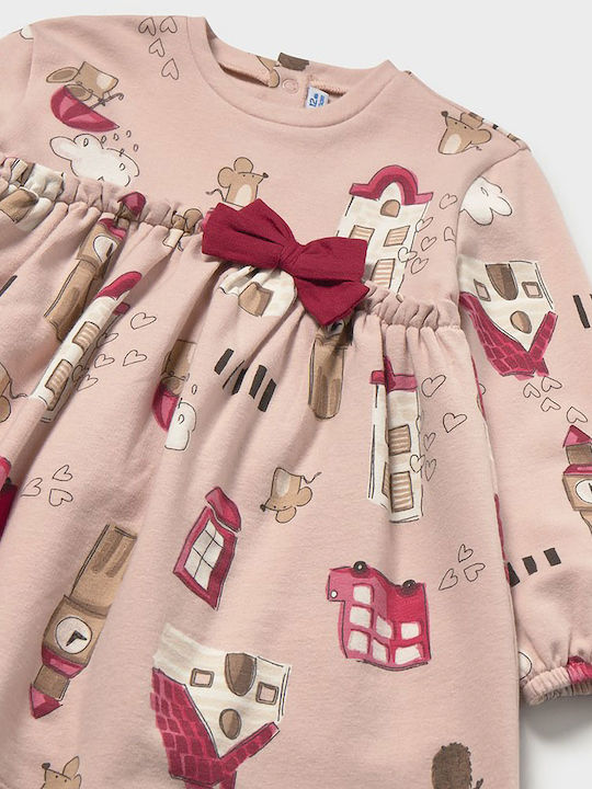 Mädchenkleid Mädchenkleider Langärmelig Weiches Rosa