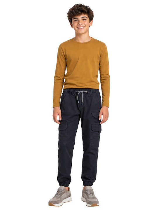 Kids Trousers Cargo Fabric Blue