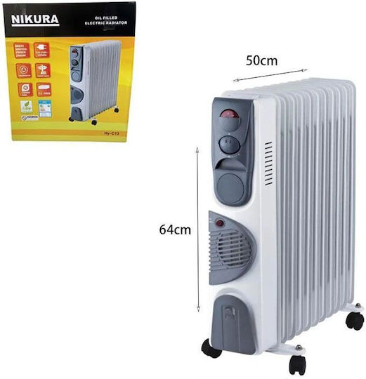Nikura Japan Raf Ölradiator mit 11 Ölgefüllten Heizkörpern 2500W