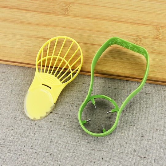 Avocado Storage Container 5in1 Flippy Airtight Refrigerator Plastic Cutting Peeling Slicing Device 14x4x7 Cm Green
