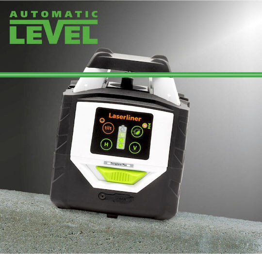 Laserliner Duraplane Plus G360 Set 175cm Self-Leveling Rotary Laser Level Green Beam 7.4V with Working Range 70m