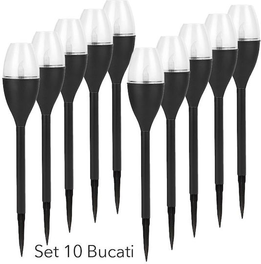 Set 10 lămpi solare torțe