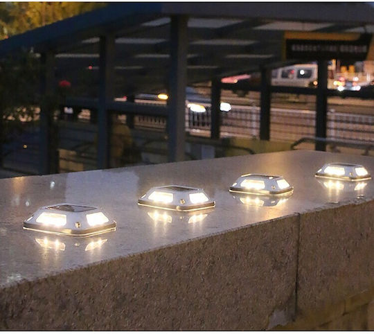 Set of 4 Wall Mounted Solar Lights with Warm White Light 3000K IP65 9x9cm