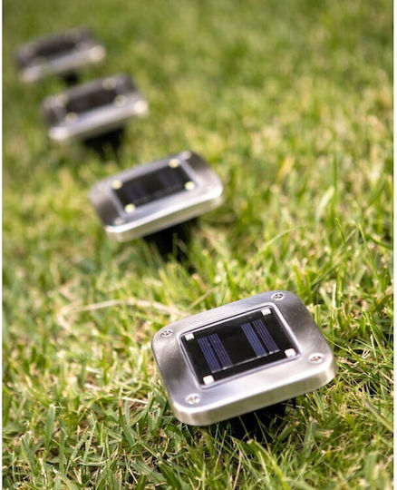 Set of 4 Wall Mounted Solar Lights with Warm White Light 3000K IP65 9x9cm
