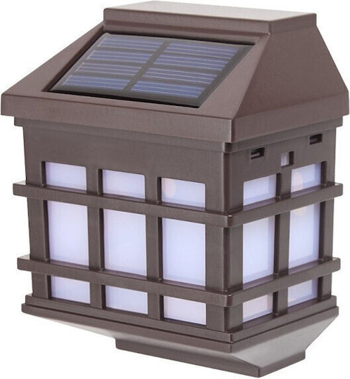 Set 2 Lampi Solare Montate Pe Perete Tip Lanternă Cu Lumină Alb Cald 11.5x8.3cm