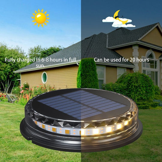 Set 4 Solarleuchten mit Grünem Licht IP44 12x13.5cm