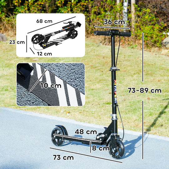 Aiyaplay Kids Scooter Foldable 2-Wheel for 3+ Years Black