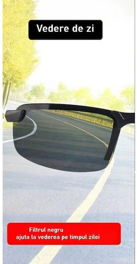 Ochelari De Soare Flippy Polarizați Pentru Conducere Și Ciclism Protecție Lentile Negre Rama Neagră Pc 14 X 3.7 Cm 15.2 G